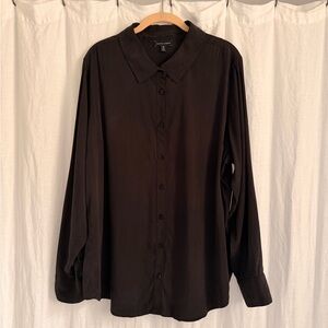 Universal Standard Black Button-Down Blouse